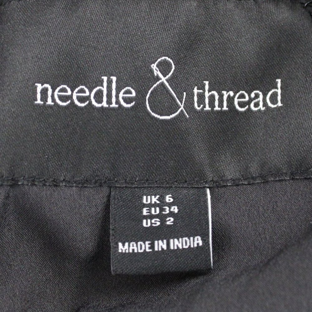 Needle & Thread Black Ruffle Mini Dress - Picture 12 of 12